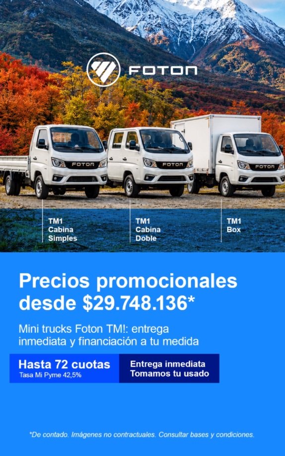 FOTON TM1 mini trucks los días